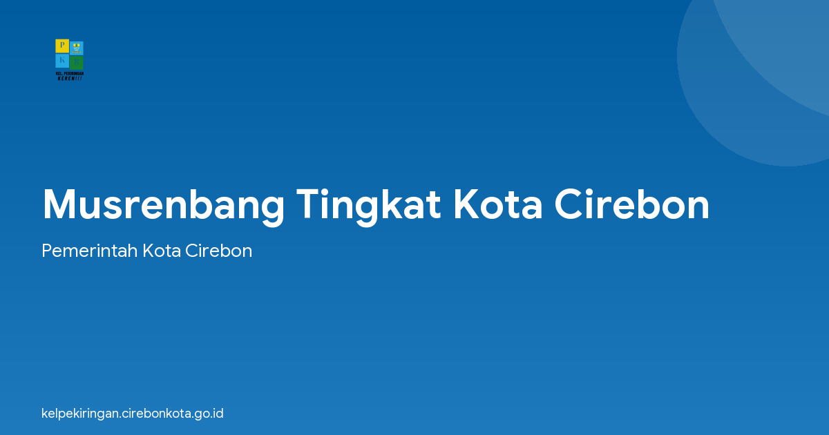 Musrenbang Tingkat Kota Cirebon