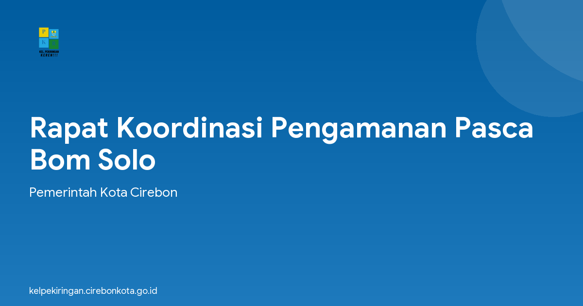 Rapat Koordinasi Pengamanan Pasca Bom Solo