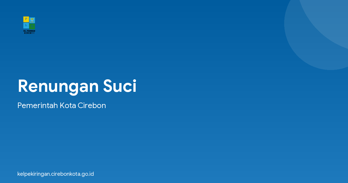 Renungan Suci