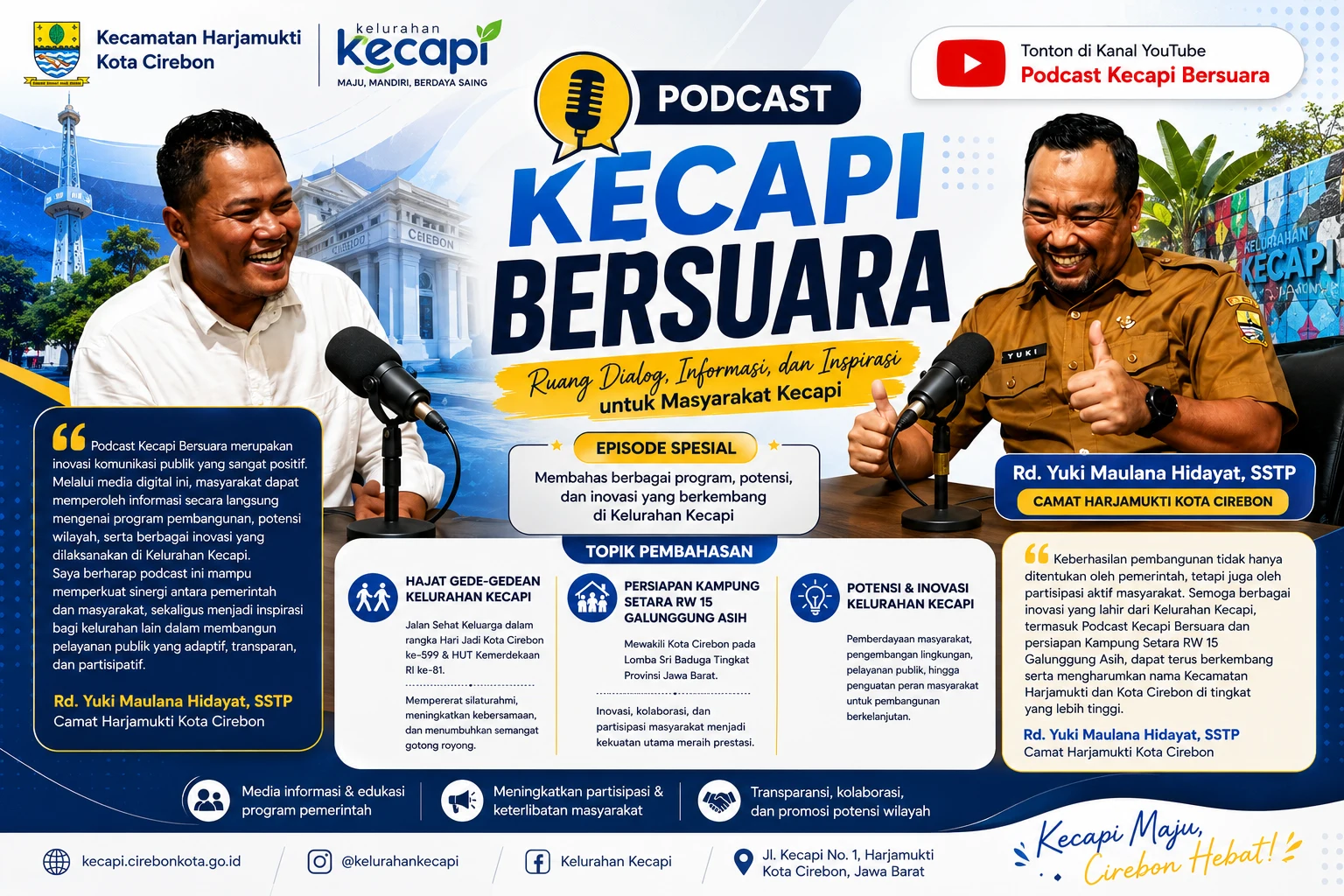 Podcast "Kecapi Bersuara", Inovasi Kelurahan Kecapi dalam Menyebarluaskan Informasi Pembangunan dan Potensi Wilayah
