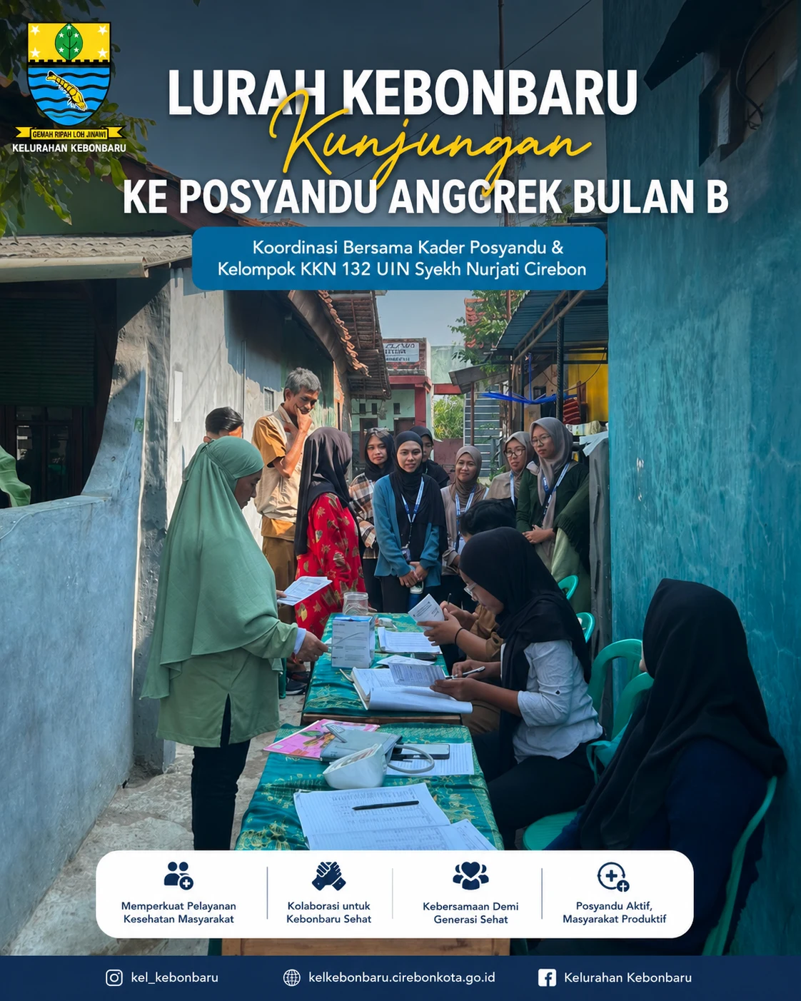 KUNJUNGAN LURAH KE POSYANDU ANGGREK BULAN B