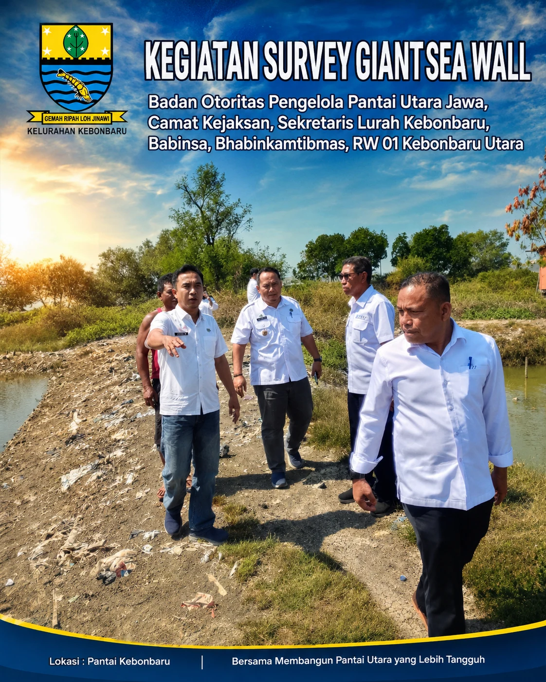 SURVEY GIANT SEA WALL PANTAI KEBONBARU