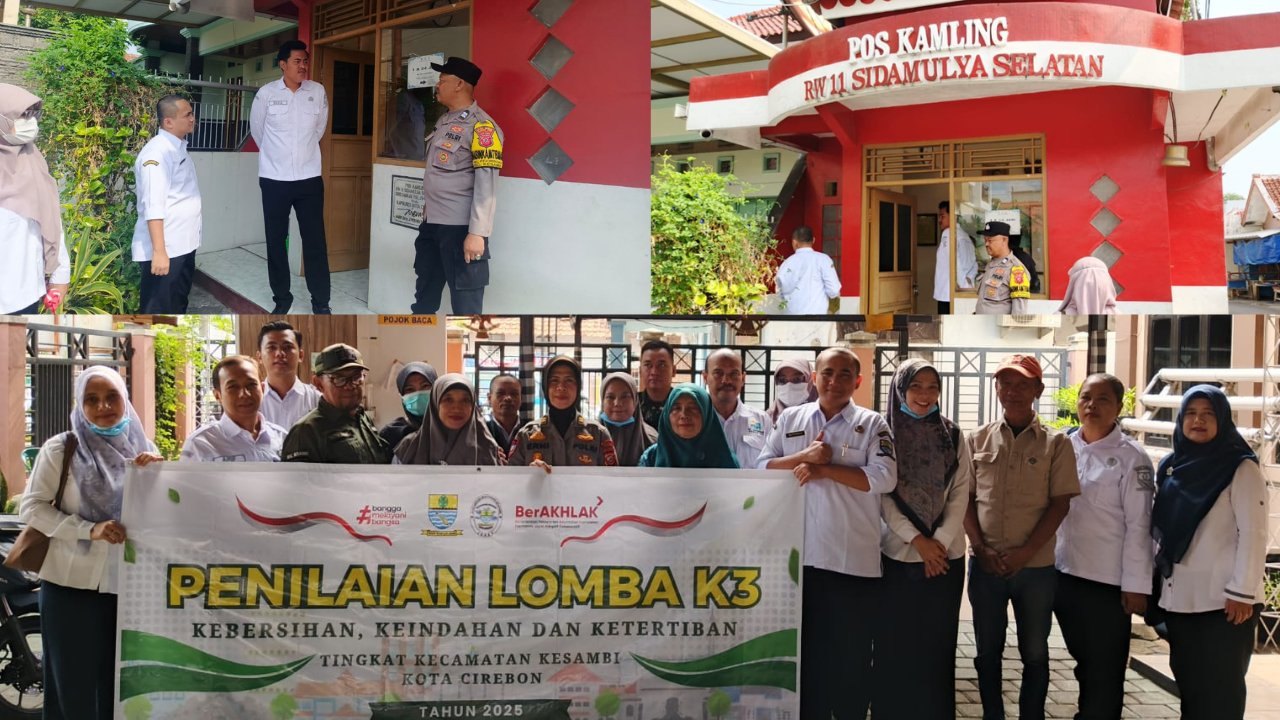 Penilaian Lomba K3 (Kebersihan, Keindahan, dan Ketertiban) yang bertempat di RW. 11 Sidamulya Selatan Kelurahan Pekiringan Tingkat Kecamatan Kesambi
