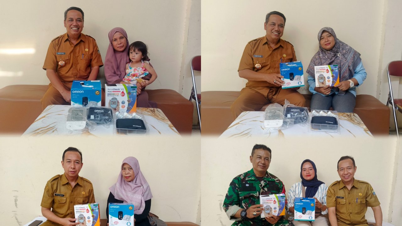 Kegiatan penyerahan alat kesehatan berupa tensimeter digital serta alat ukur gula darah, kolesterol, dan asam urat kepada 15 Pos Pembinaan Terpadu  yang tersebar di wilayah Kelurahan Pekiringan