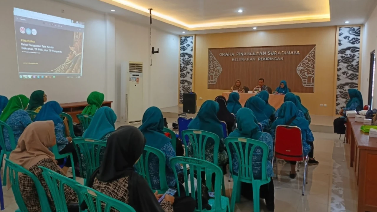 RAPAT KOORDINASI PENGUATAN TATA KELOLA DEKRANAS, TP. PKK DAN POSYANDU KELURAHAN PEKIRINGAN