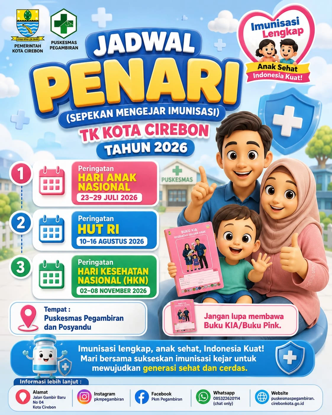 JADWAL PENARI (SEPEKAN MENGEJAR IMUNISASI)